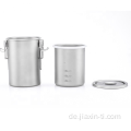 Multifunktionales 900ml Titankocher-Kochtopf-Set